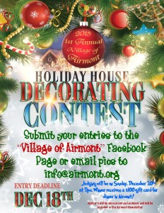 holiday decorating contest 2015